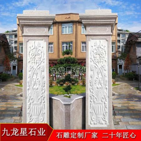 蝦紅石材柱子 石雕方柱?浙江溫州