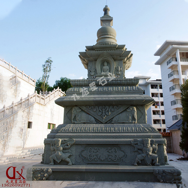 寺院石塔圖片 佛教石雕經(jīng)幢的寓意