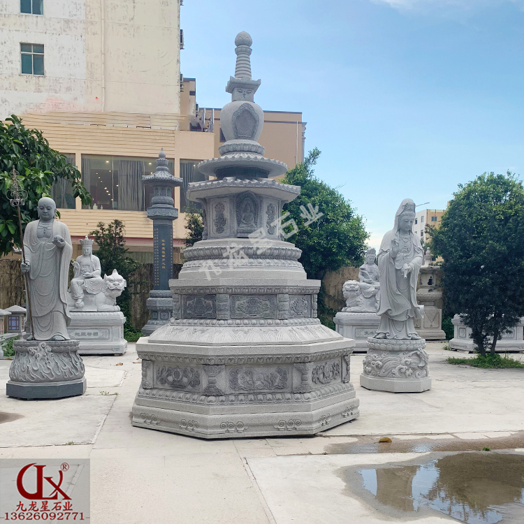 寺院石塔圖片 佛教石雕經(jīng)幢的寓意