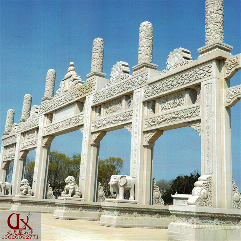 常見石雕牌坊圖片介紹 石牌坊制作廠家九龍星