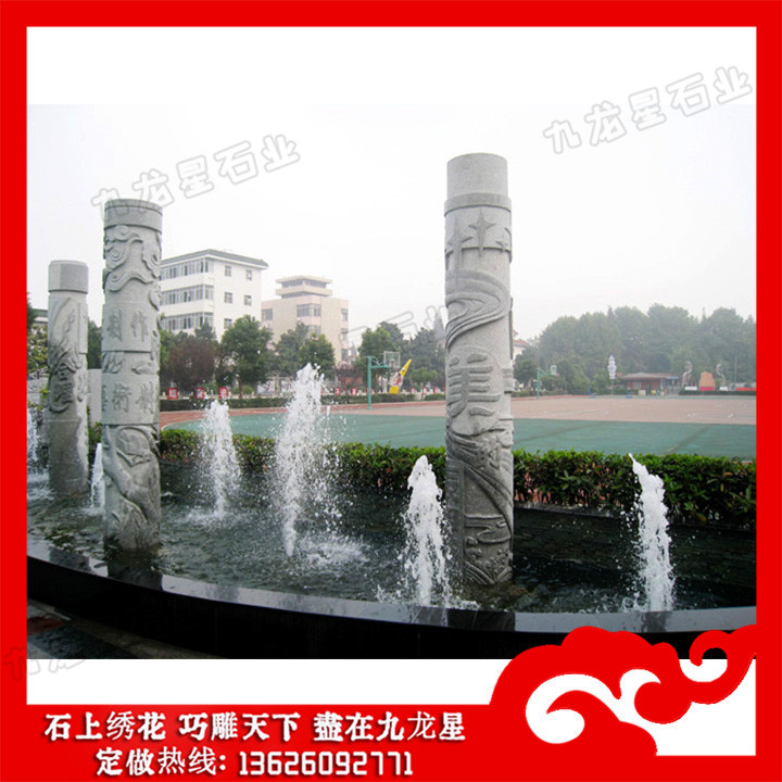 文化柱石雕價(jià)格 廣場文化柱雕刻